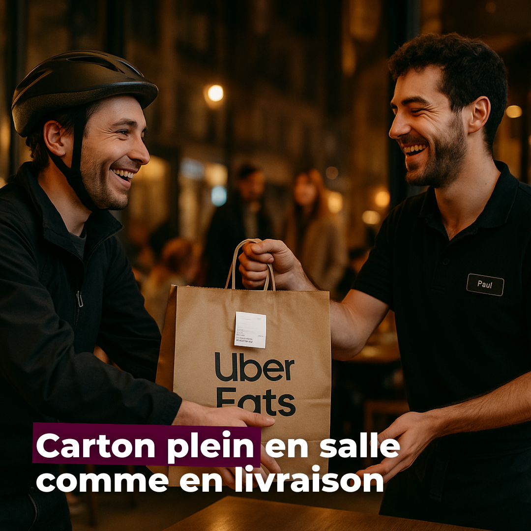 Carton plein en salle et en livraison