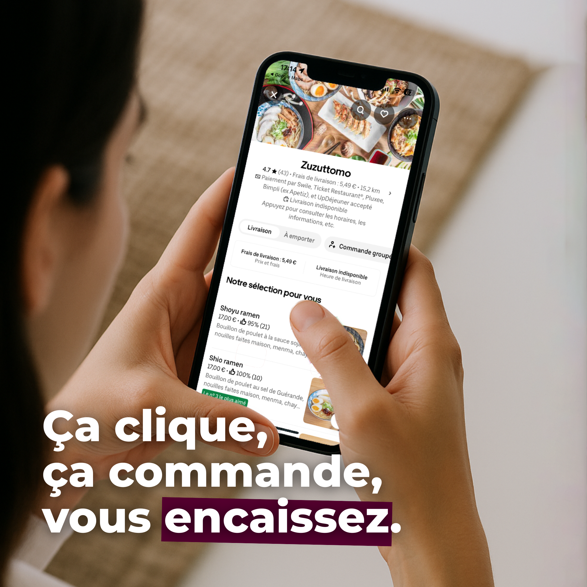 Visuel Ulink: clic, commande, encaissement
